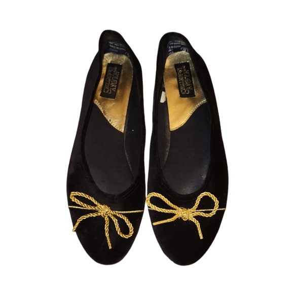 Holiday Traditions Velvet Ballet Flats Size 9 - Picture 3 of 4